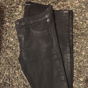 J BRAND super skinny coated steel jeans